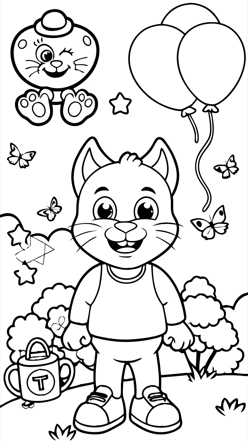 talking tom coloring pages